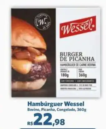 Sam's Club Hambúrguer Wessel Bovino, Picanha, Congelado, 360g oferta