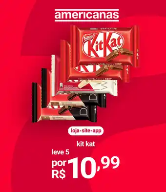 Lojas Americanas kit kat oferta