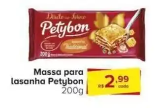 Carrefour Massa para Lasanha Petybon 200g oferta