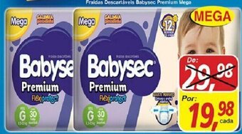 Supermercados Guanabara Fraldas Descartaveis Babysec Premium Mega oferta