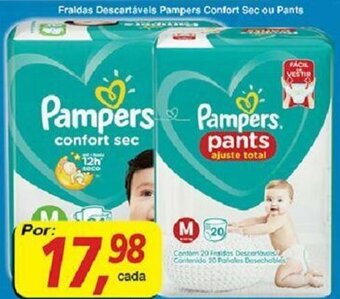 Supermercados Guanabara Fraldas Descartaveis Pampers Comfort Sec ou Pants oferta