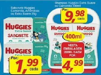Supermercados Guanabara Sabonete Huggies Camomila, Amendoas ou Extra Suave 75g oferta
