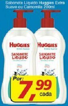 Supermercados Guanabara Sabonete Liquido Huggies Extra Suave ou Camomilla 200ml oferta