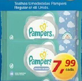 Supermercados Guanabara Toalhas Umedecidas Pampers Regular c/48 unids oferta