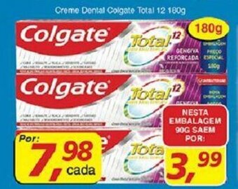 Supermercados Guanabara Creme Dental Colgate Total 12 180g oferta
