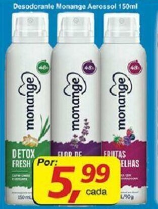 Supermercados Guanabara Desodorante Monange Aerossol 150ml oferta