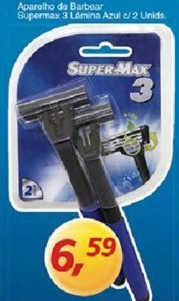 Aparelho de Barbear Supermax Fita Azul c/2 unid.