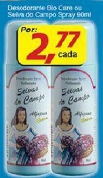Supermercados Guanabara Desodorante Bio Care ou Seiva do Campo Spray 90ml oferta