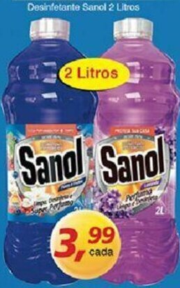 Supermercados Guanabara Desinfetante Sanol 2L oferta