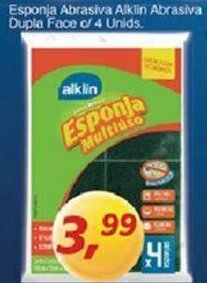 Supermercados Guanabara Esponja Abrasiva Alklin Abrasiva Dupla Face c/4 unids. oferta