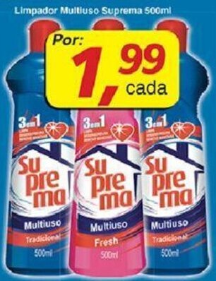 Supermercados Guanabara Limpador Multiuso Suprema 500ml oferta