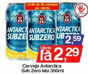 Supermercados Gricki Cerveja Antarctica Sub Zero lata 350ml oferta