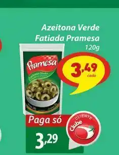 Azeitona verde fatiada pramesa 120g