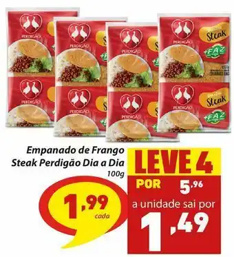 Empanado de frango steak perdigão dia a dia 100g