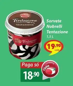 Sorvete nobrelli tentazione
