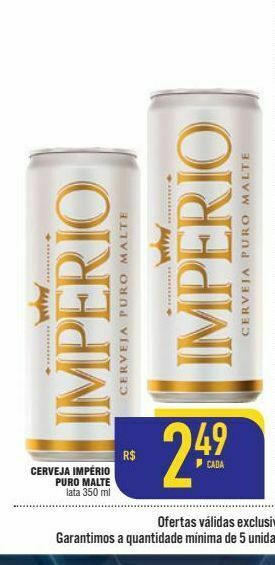 Cerveja imperio lata 350 ml