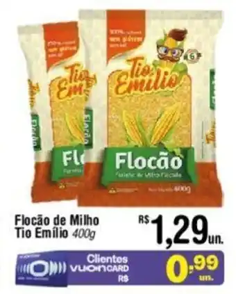 Fort Atacadista Flocão de Milho Tio Emilio 400g oferta