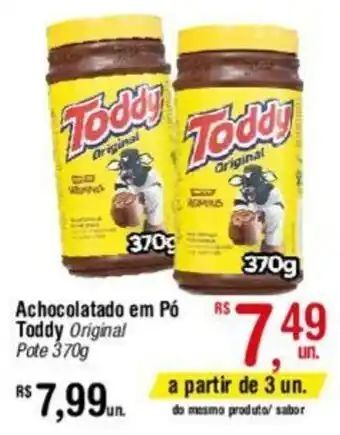 Fort Atacadista Achocolatado em Pó Toddy Original Pote 370g oferta