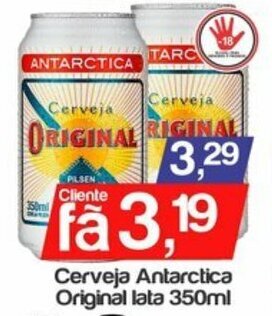 Supermercados Gricki Cerveja Antarctica Original lata 350ml oferta