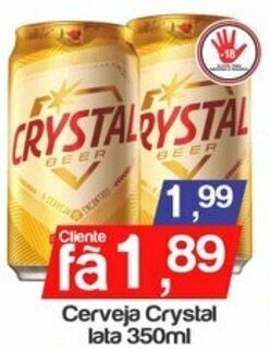 Supermercados Gricki Cerveja Crystal Lata 350ml oferta