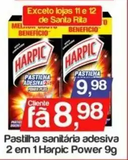 Pastilha Sanitaria Adesiva 2 em 1 Harpic Power 9g