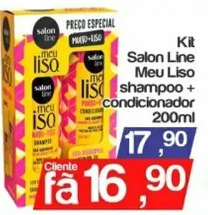 Kit Salon Line Meu Liso shampoo + condicionador 200ml
