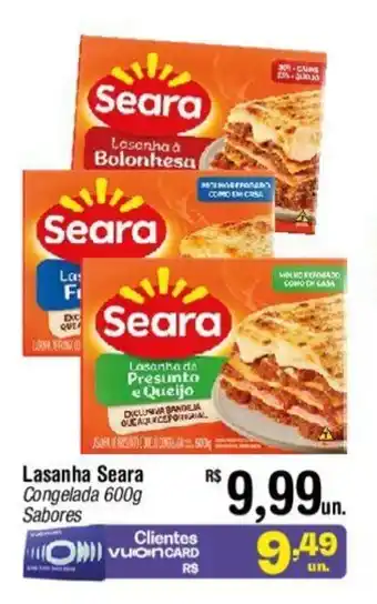 Fort Atacadista Lasanha Seara Congelada 600g Sabores oferta