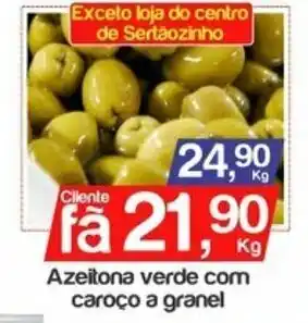 Supermercados Gricki Azeitona verde com caroco a granel 1kg oferta