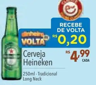 Supermercados Condor Cerveja Heineken 250ml-Tradicional Long Neck oferta