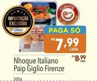 Supermercados Condor Nhoque Italiano Paip Giglio Firenze 500g oferta