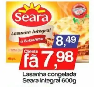 Supermercados Gricki Lasanha Congelada Seara integral 600g oferta