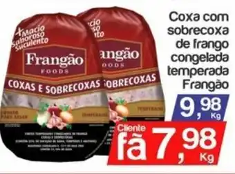 Coxa com Sobrecoxa de frango Congelada temperada Frangao 1kg