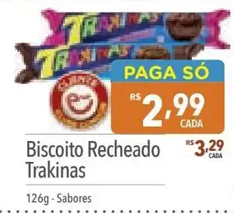 Supermercados Condor Biscoito Recheado Trakinas 126g-Sabores oferta