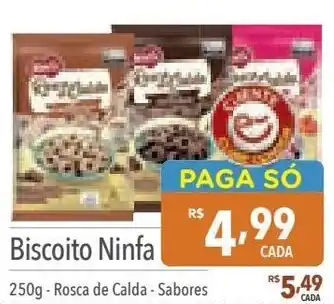 Supermercados Condor Biscoito Ninfa 250g Rosca de Calda - Sabores oferta