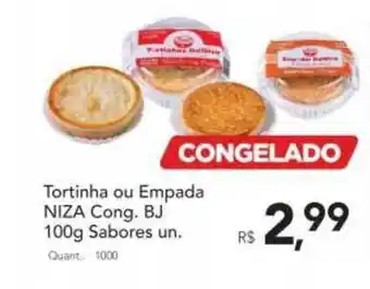 Supermercados Koch Tortinha Ou Empada Niza Cong. Bj 100g oferta