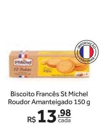 Verdemar Supermercado Biscoito Francês St Michel Roudor Amanteigado 150g oferta