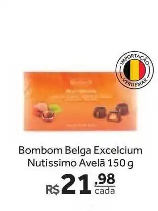 Bombom Belga Excelcium Nutissimo Avelã 150g
