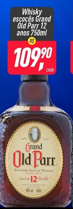whisky Escoces Grand Old Parr 12 anos 750ml