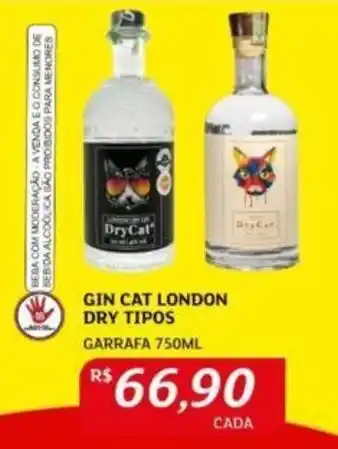 Assaí Atacadista GIN CAT LONDON DRY TIPOS GARRAFA 750ML oferta