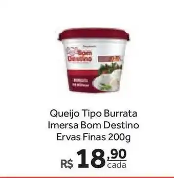 Verdemar Supermercado Queijo Tipo Burrata Imersa Bom Destino Ervas Finas 200g oferta
