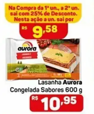 Compre Bem Lasanha Aurora Congelada sabores 600g oferta