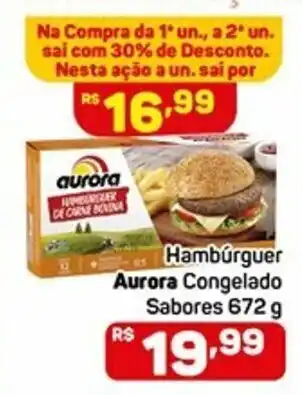 Hamburguer Aurora Congelado Sabores 672g