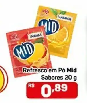 Compre Bem Refresco em po Mid Sabores 20g oferta