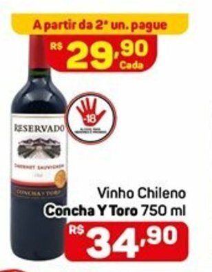 Vinho Chileno Concha Y Toro 750ml