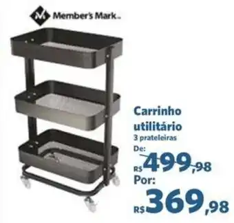 Sam's Club Carrinho utilitário 3 prateleiras oferta