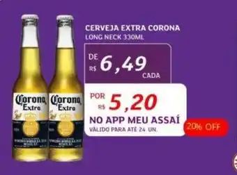 Assaí Atacadista CERVEJA EXTRA CORONA LONG NECK 330ML oferta