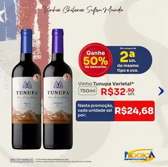 Proença Supermercados Vinho Tunupa Varietal 750ml oferta