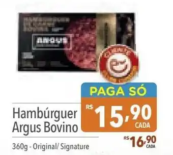 Supermercados Condor Hambúrguer Argus Bovino 360g Original/ Signature oferta