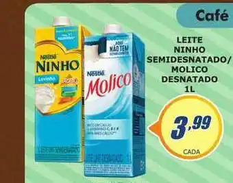 Super Varejista Leite Ninho Semidesnatado - Molico Desnatado 1L oferta