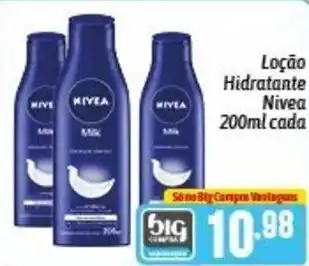 Supermercados Big Compra Locao Hidratante Nivea 200ml cada oferta